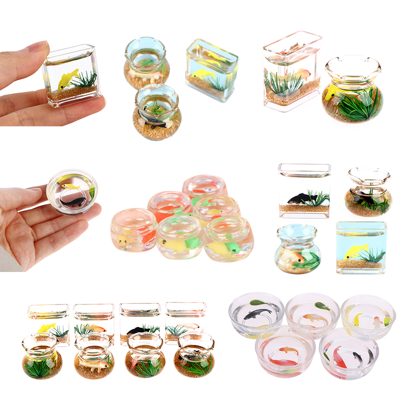 Aquarium Fish Glass - 1/12 Lovely Dollhouse Miniature Glass Fish