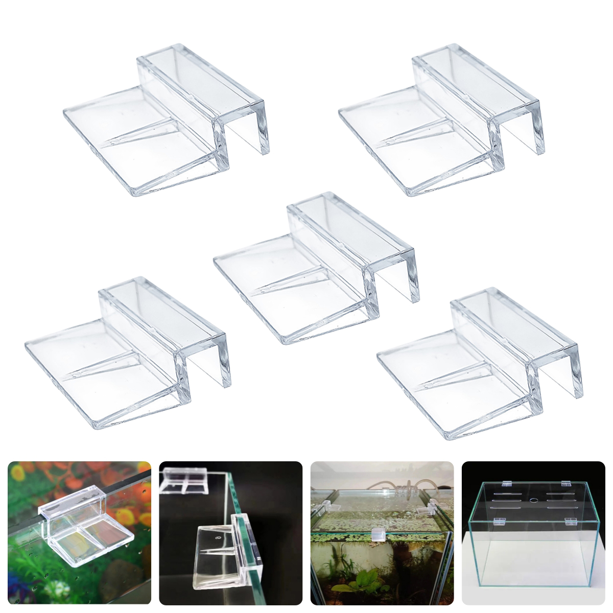 Aquarium Fish Glass - 10Pcs Transparent Acrylic Fish Tank Glass