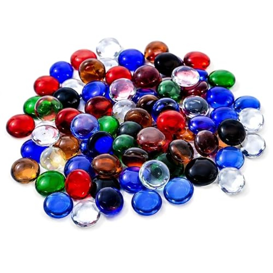 Aquarium Fish Glass - 2LB Flat Glass Marbles Color 200