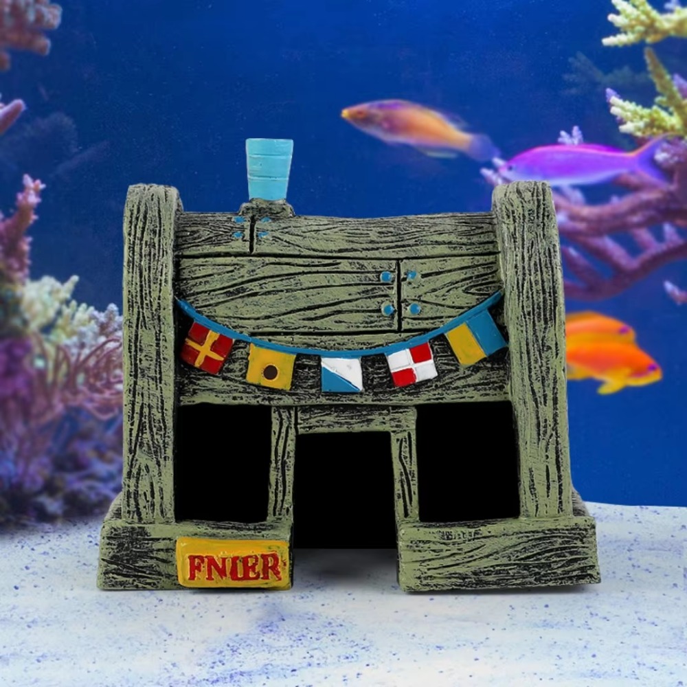 Aquarium Fish Restaurant - Cute Aquarium Resin Decoration Castle Pineapple