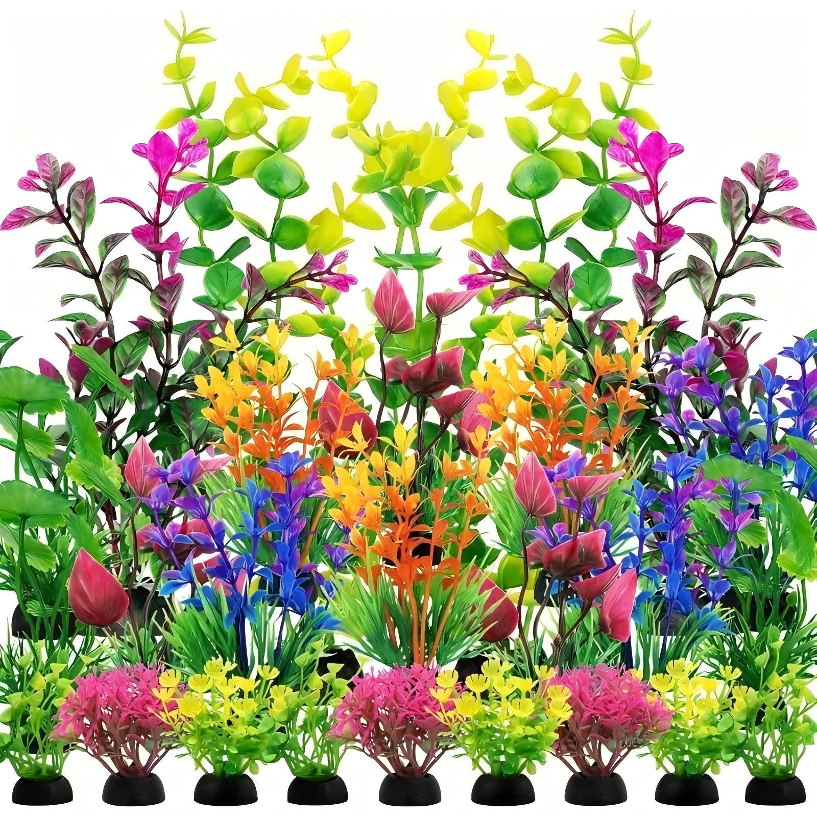 Aquarium Fish Artificial - Aquarium Decor Set Artificial Plastic Plants