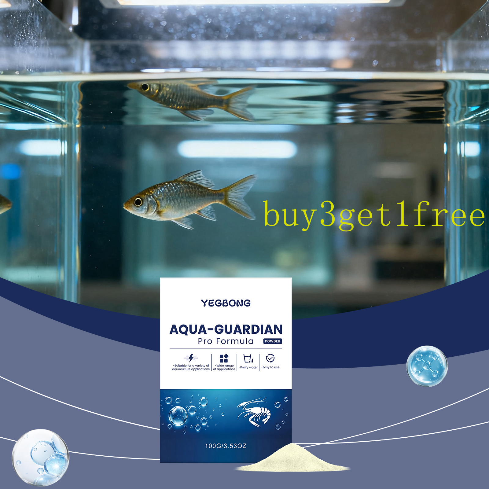 Aquarium Fish Tank Cleaner - Aquarium Guardian Purifies Water Quality Home