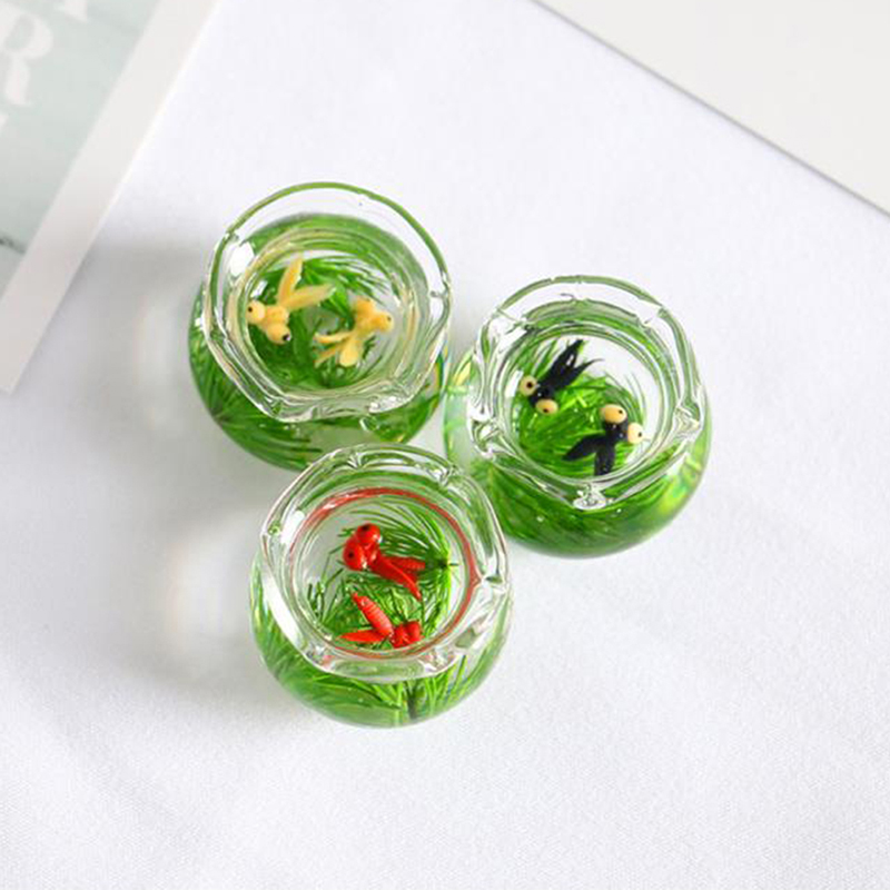 1/12 Lovely Dollhouse Miniatur - đánh giá và giá Aquarium Fish Glass