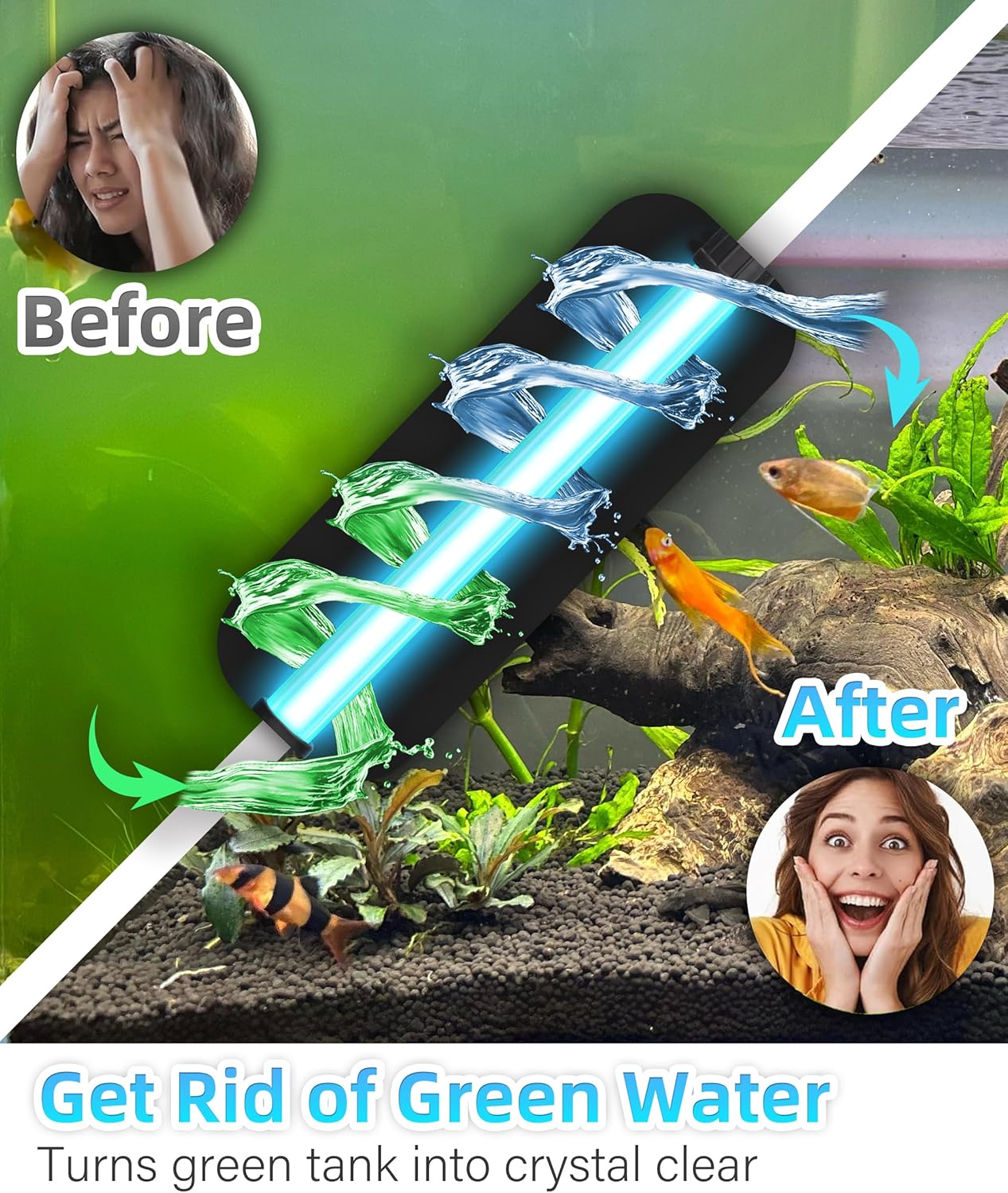 UV Submersible Internal Aquari - đánh giá và giá Aquarium Fish Green
