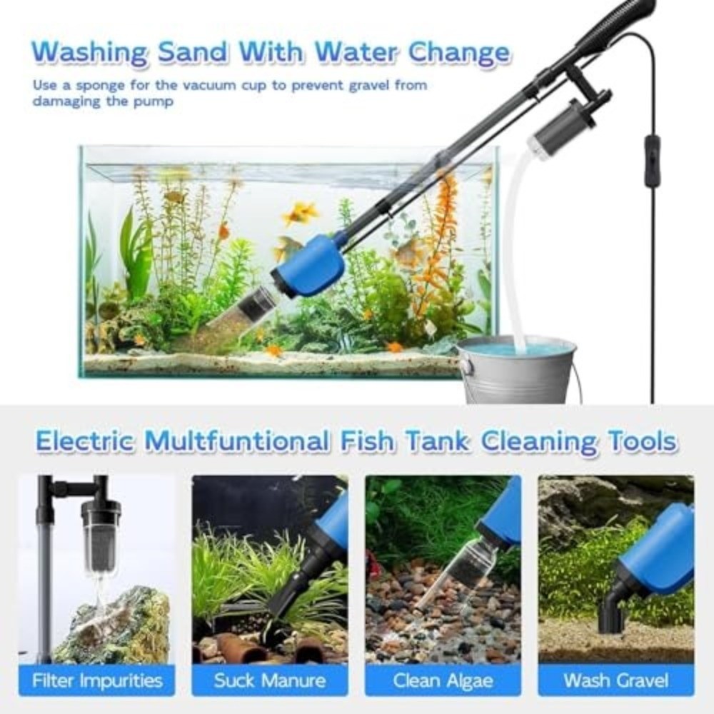 High Power Aquarium Gravel Cle - đánh giá và giá Aquarium Fish Tank Cleaner