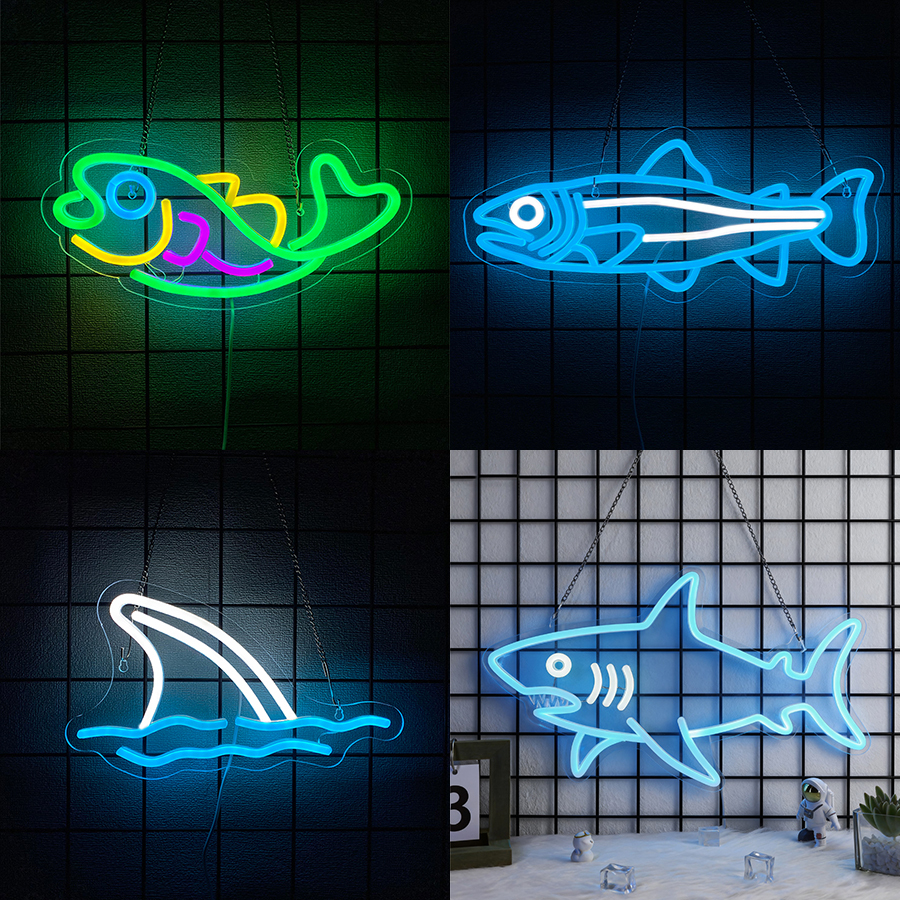 Fish Series Neon Sign For Wall - đánh giá và giá Aquarium Fish Restaurant
