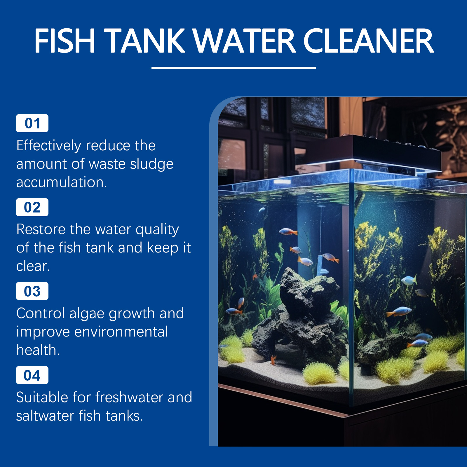 Aquarium Water Clarifier 100ml - đánh giá và giá Aquarium Fish Tank Cleaner
