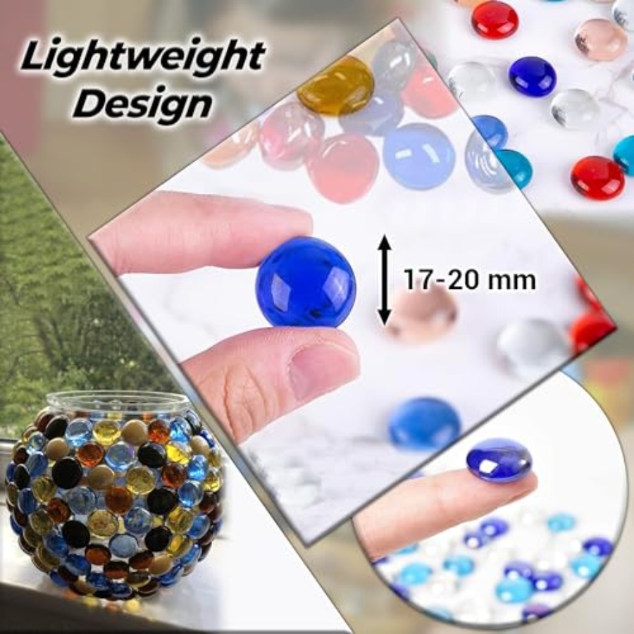 2LB Flat Glass Marbles Color 2 - đánh giá và giá Aquarium Fish Glass