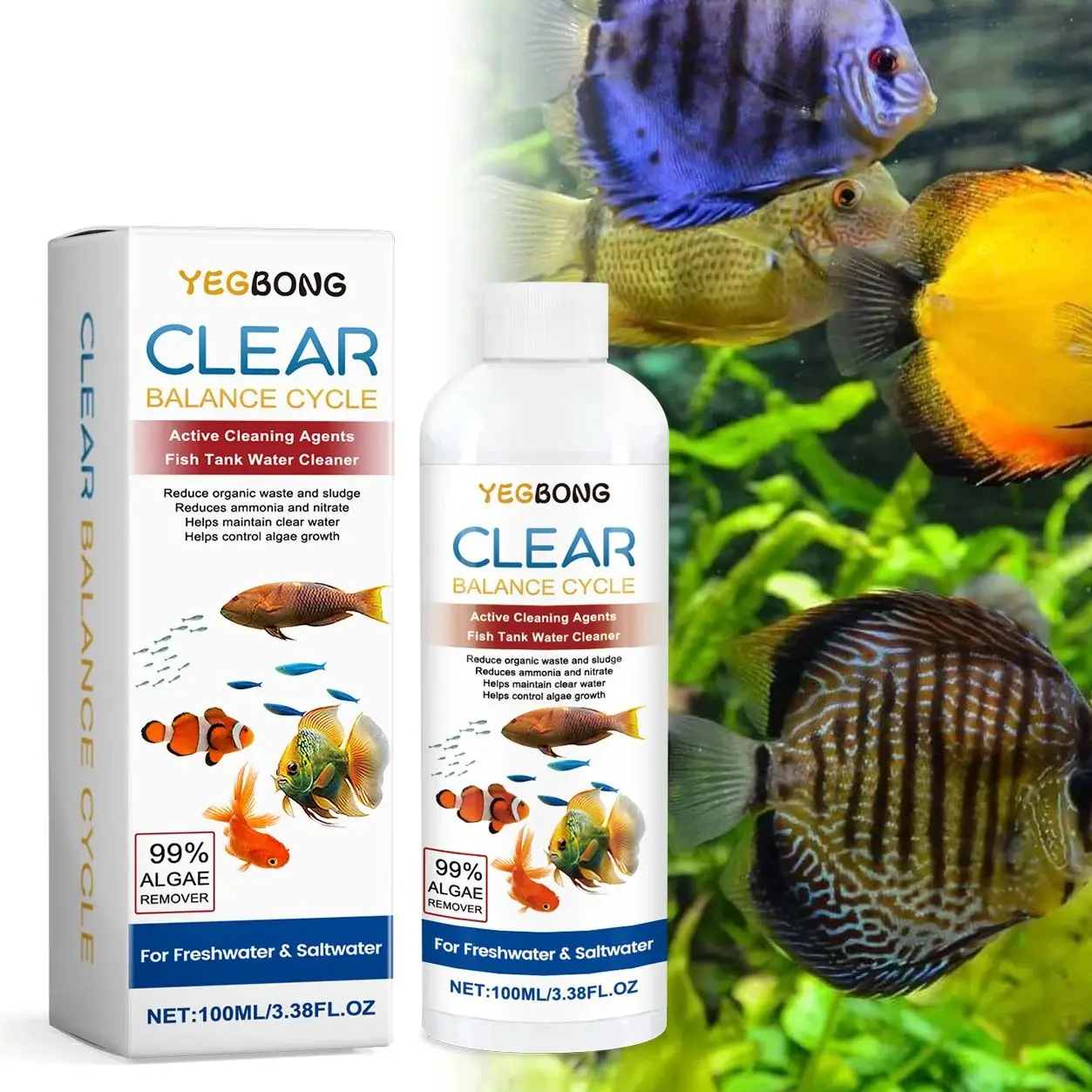 Algae Remover for Fish Tanks,  - đánh giá và giá Aquarium Fish Green