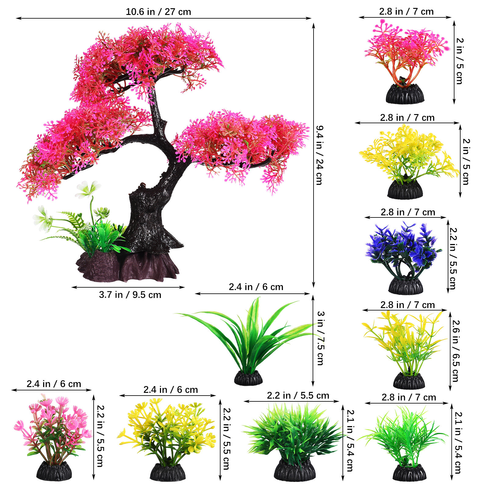 10Pcs Realistic Aquarium Plant - đánh giá và giá Aquarium Fish Artificial