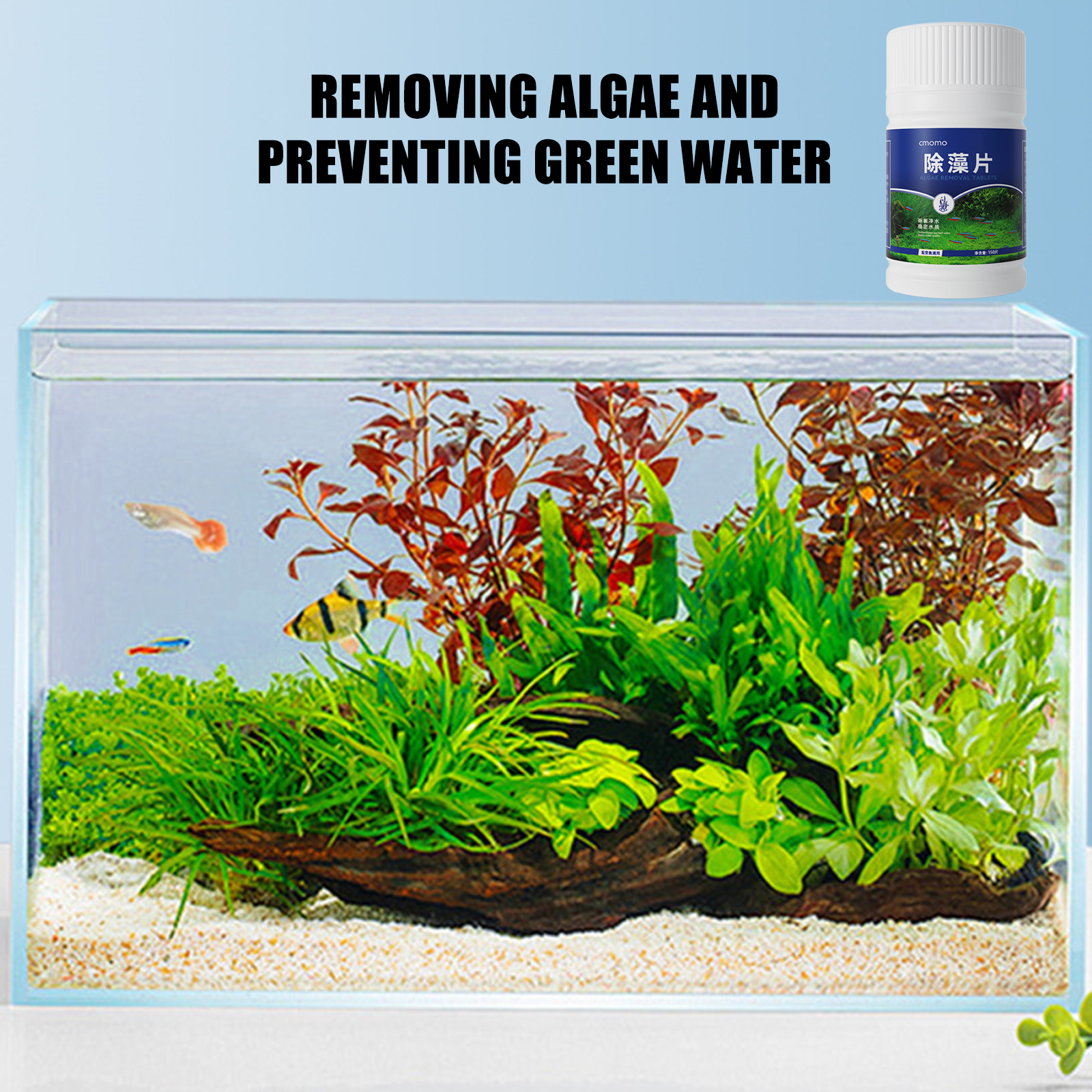 150 Tables Aquarium Algae Clea - đánh giá và giá Aquarium Fish Green