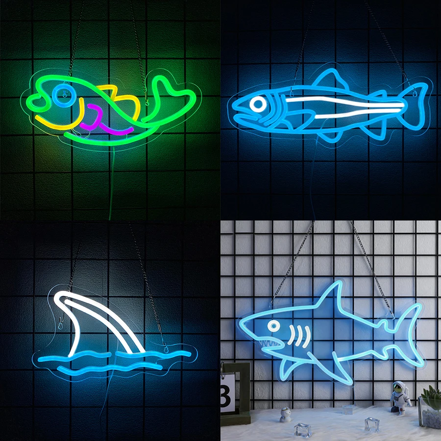 Light Up Sign For Fishing Shop - đánh giá và giá Aquarium Fish Restaurant
