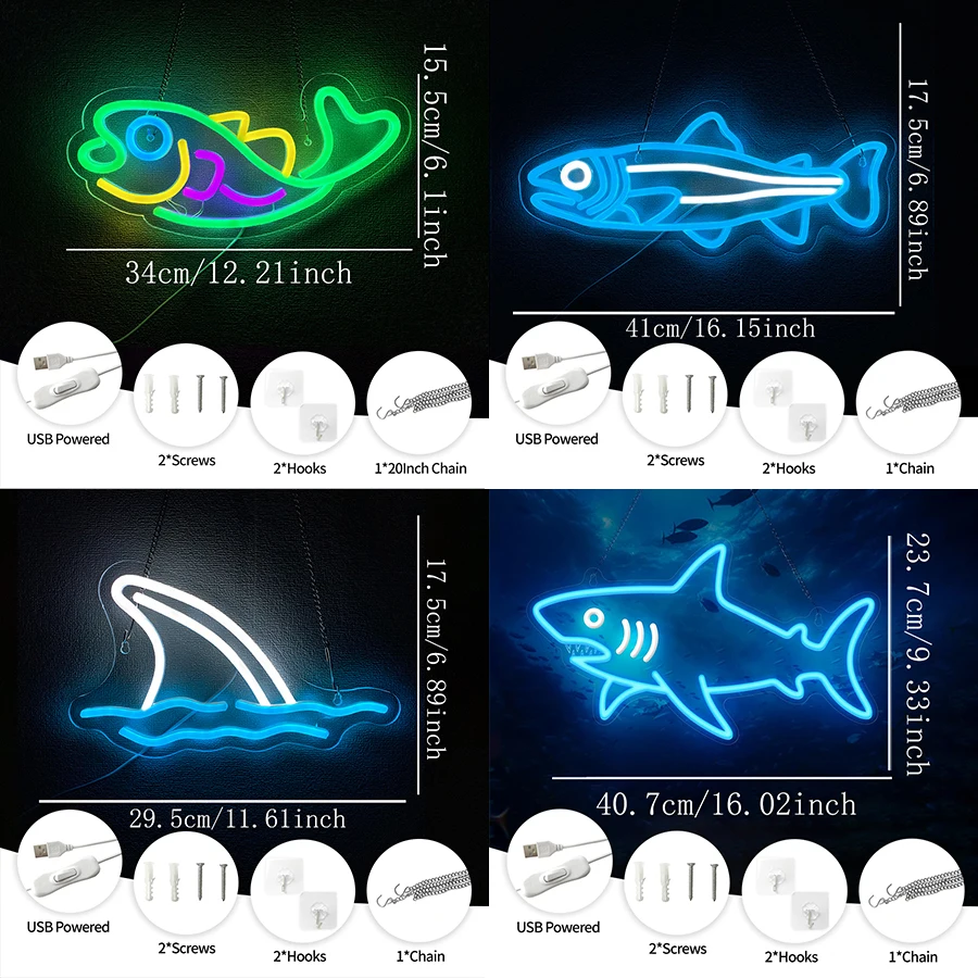 Light Up Sign For Fishing Shop - đánh giá và giá Aquarium Fish Restaurant