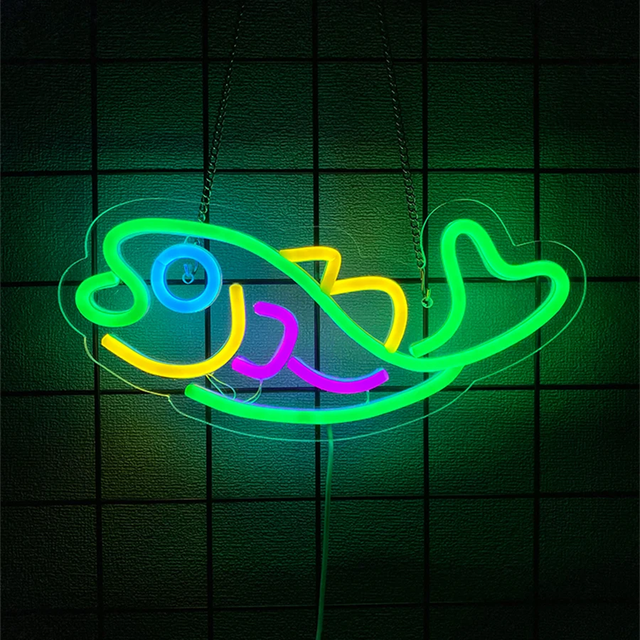 Light Up Sign For Fishing Shop - đánh giá và giá Aquarium Fish Restaurant