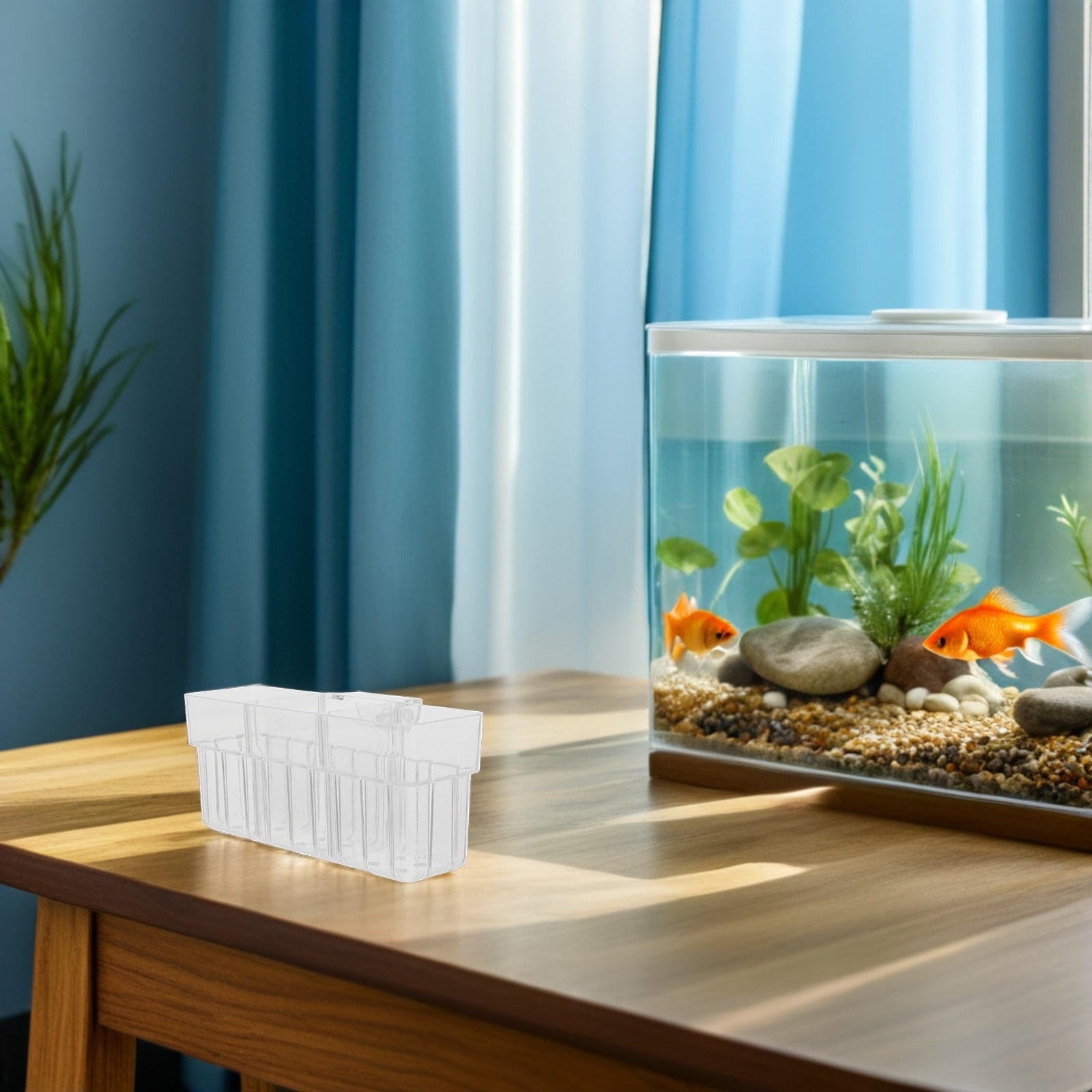 2Pcs Transparent Aquarium Plan - đánh giá và giá Aquarium Fish Green
